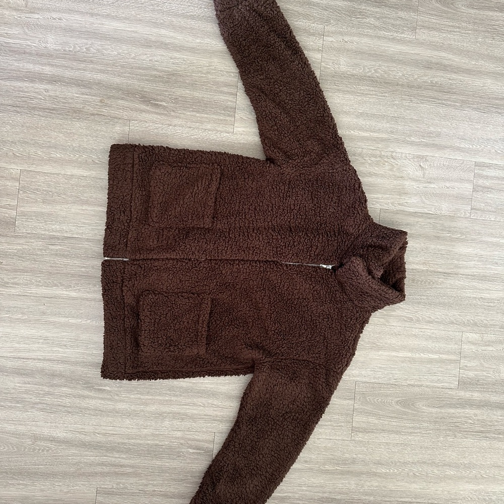 Chocolate Brown Sherpa Jacket